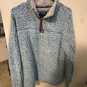 True Grit Men's Light Blue Zip Up Sweater